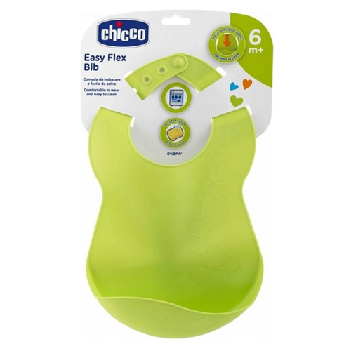

Chicco Нагрудник силиконовый Flex, 6+ зеленый, 1 шт (Chicco, Аксессуары), Аксессуары