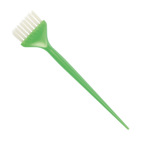 Dewal Pro Кисть для окрашивания зеленая с белой прямой  щетиной, узкая, 45 мм (Dewal Pro, Кисти парикмахерские)