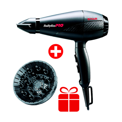 Бэбилисс Фен для волос Black Star Gift  + диффузор в подарок (Babyliss, Фены) фото 0