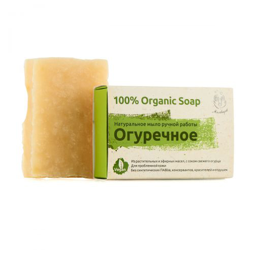  Натуральное мыло Огуречное 80 гр (Мыловаров, Натуральное мыло) фото 0