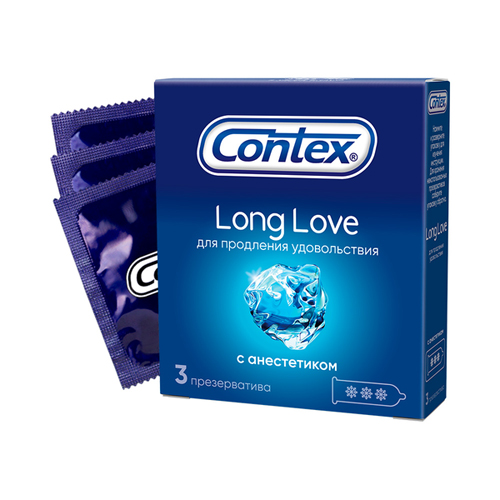 Купить Contex Презервативы Long Love с анестетиком №3 (Contex, Презервативы), Великобритания