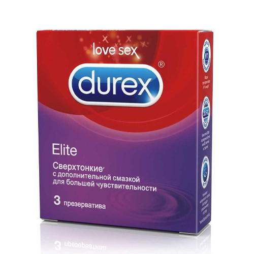 Durex Презервативы Elite, 3 шт (Durex, Презервативы) презервативы natural plain 3 шт