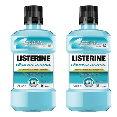  Набор Ополаскиватель для полости рта Свежая мята 250 мл 2 шт (LISTERINE, ) фото 0
