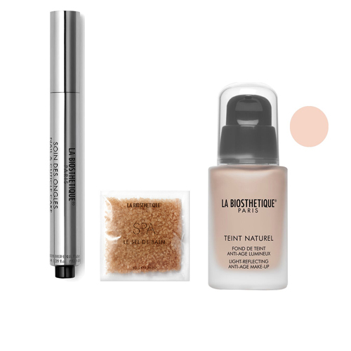 

La Biosthetique Набор №13: Nail & Cuticle Care Pen 2,5 мл + Le Sel De Bain SPA 50 г + Teint Naturel 01 Ivory New 30 мл (La Biosthetique, Anti Age), Anti Age