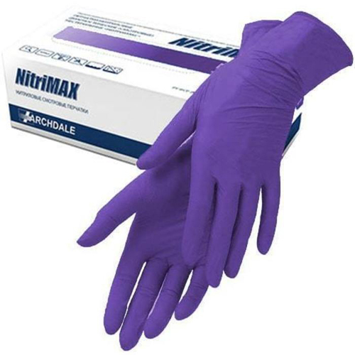 Чистовье Перчатки нитрил фиолетовые М NitriMax 1 х 100 шт (Чистовье, Расходные материалы для рук и ног) фото 0