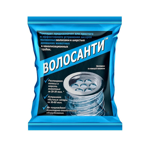 Чистовье Средство для устранения засоров Волосанти 35 г (Чистовье, Хозтовары) цена и фото