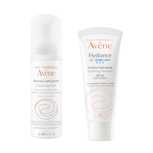 Авен Набор Эмульсия UV20 Лежер SPF 30, 40 мл + Очищающая пенка, 50 мл (Avene, Hydrance) фото 0