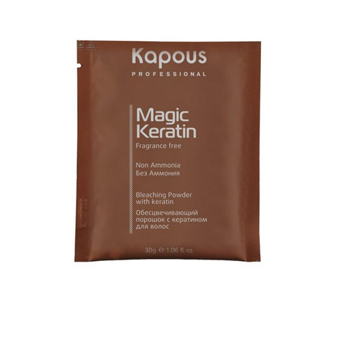 цена Kapous Professional Пудра осветляющая в микрогранулах non ammonia Magic Keratin, 30 мл (Kapous Professional, Fragrance free)