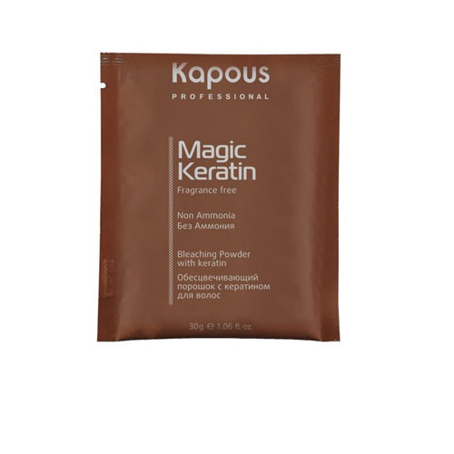 Капус Профессионал Пудра осветляющая в микрогранулах non ammonia Magic Keratin, 30 мл (Kapous Professional, Fragrance free) фото 0