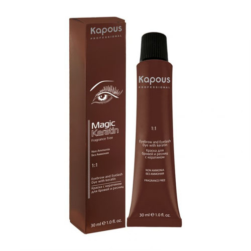 цена Kapous Professional №3 Крем-краска для бровей и ресниц коричневая 30 мл (Kapous Professional, Fragrance free)