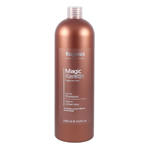 Капус Профессионал Кератин шампунь Magic Keratin, 1000 мл (Kapous Professional, Fragrance free) фото 0