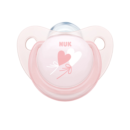 NUK Пустышка ортодонтическая Baby Rose силикон размер 1, шарик+ контейнер (NUK, Соски-пустышки и аксессуары)