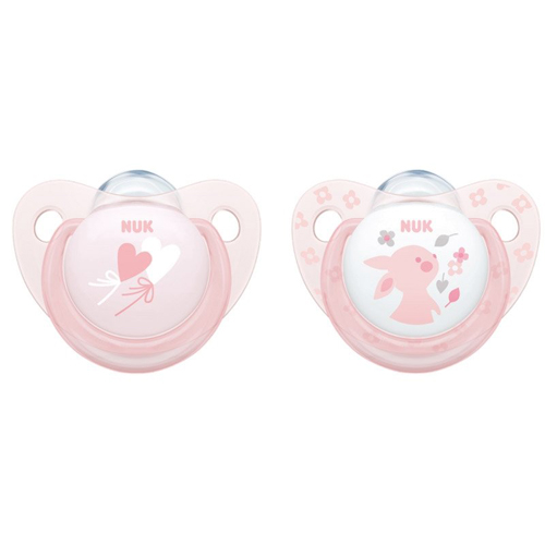 Нук Пустышка Trendline ортодонтическая Baby Rose силикон размер 2 (Nuk, Соски-пустышки и аксессуары) фото 0