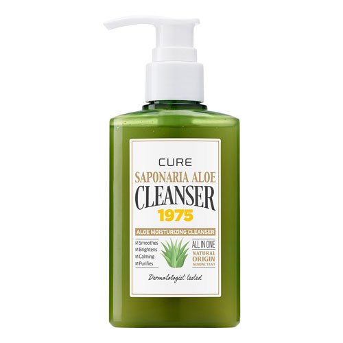 Кьюэ Пенка для умывания с экстрактом алоэ сапонария Aloe Saponaria Cleanser 215 мл (Cure, Очищающие средства) фото 0