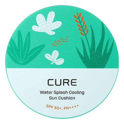 Кьюэ Солнцезащитный кушон Water Splash Cooling Sun Cushion SPF50+ PA++++ 25 г (Cure, Солнцезащитные средства) фото 0