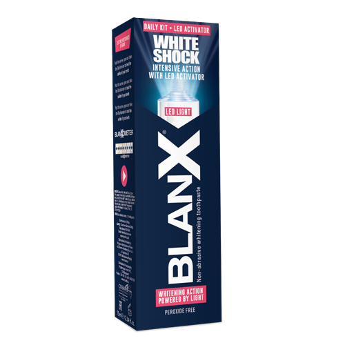 Бланкс Зубная паста отбеливающая Вайт шок со светодиодным активатором, 50 мл (Blanx, Специальный уход Blanx) фото 2
