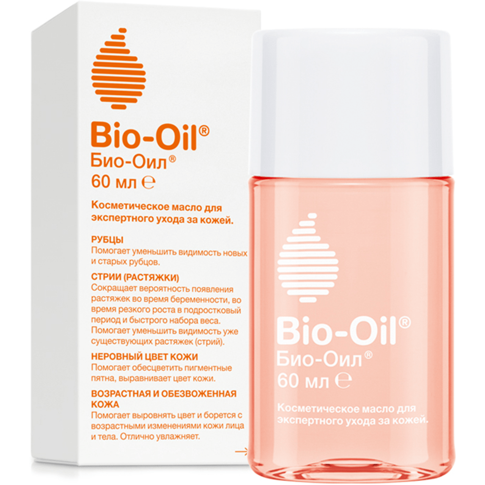 Bio-Oil Масло косметическое от шрамов, растяжек и неровного тона, 60 мл (Bio-Oil, ) bio oil косметическое масло для тела 125 мл bio oil