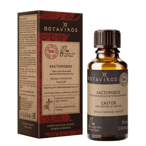Botavikos Косметическое натуральное масло 100% Касторовое 30 мл (Botavikos, Жирные масла) косметическое масло жожжоба 100% натуральное 30 мл