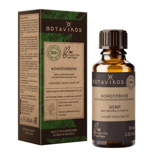 косметическое масло botavikos 30 мл абрикос 100% натуральное Botavikos Косметическое натуральное рафинированное 100% Конопляное 30 мл (Botavikos, Жирные масла)