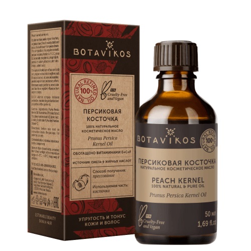 Botavikos Косметическое натуральное масло 100% Персик из косточек 50 мл (Botavikos, Жирные масла)