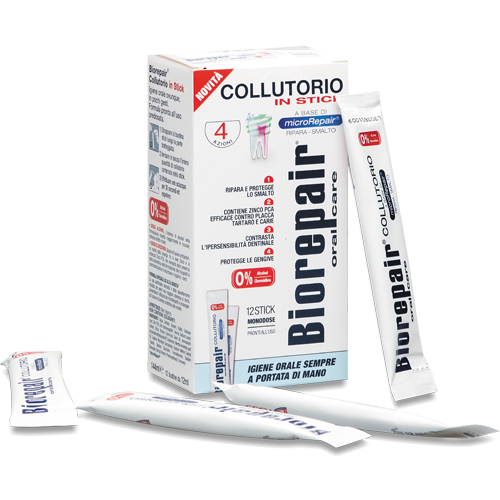 Biorepair Концентрированная жидкость для полоскания полости рта (12 стик. по 12 мл) (Biorepair, Ежедневная забота)