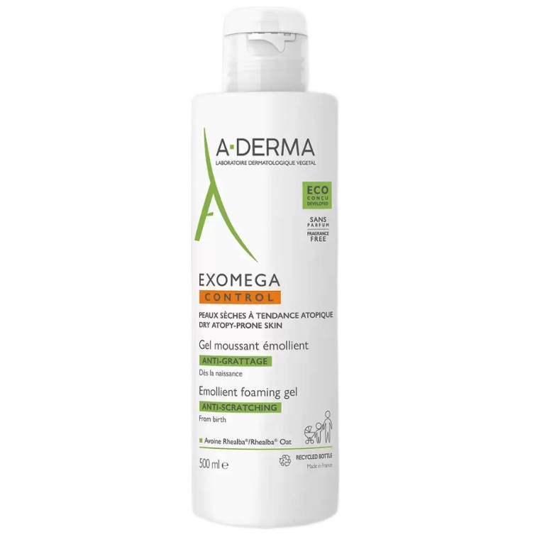 Адерма Смягчающий пенящийся гель, 500 мл (A-Derma, Exomega Control) фото 0