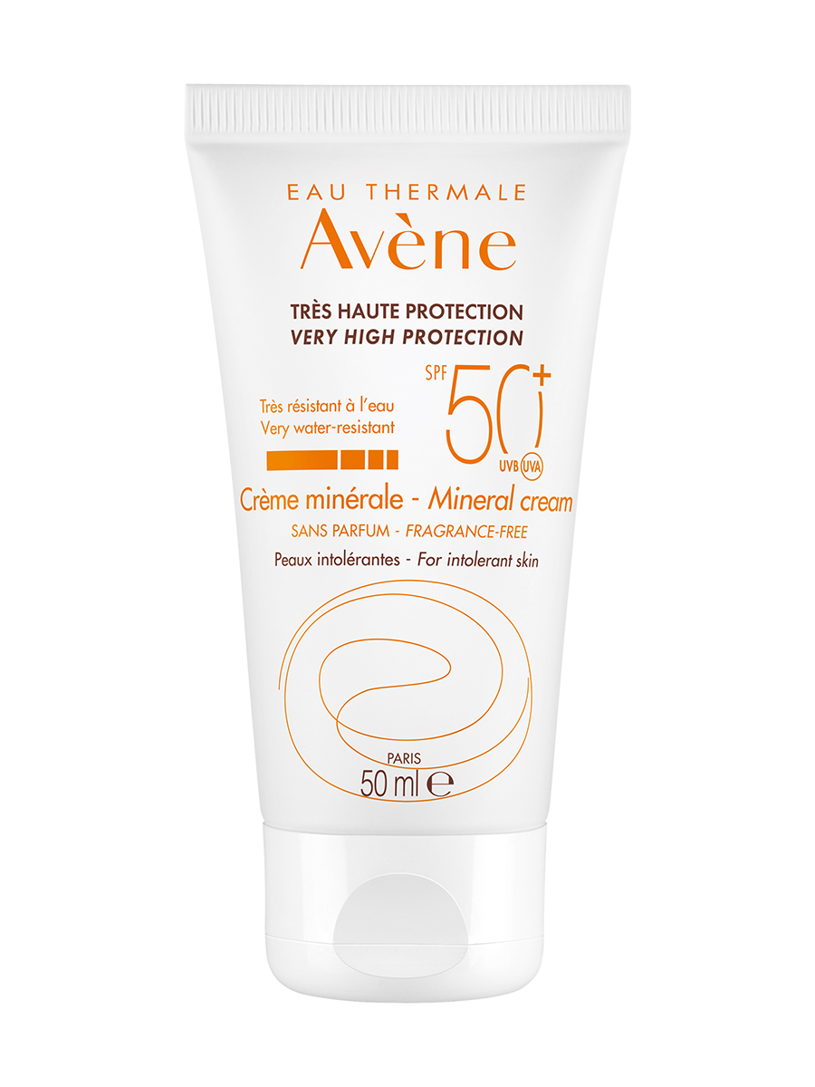 Авен Солнцезащитный крем с минеральным экраном SPF 50+, 50 мл (Avene, Suncare) фото 0