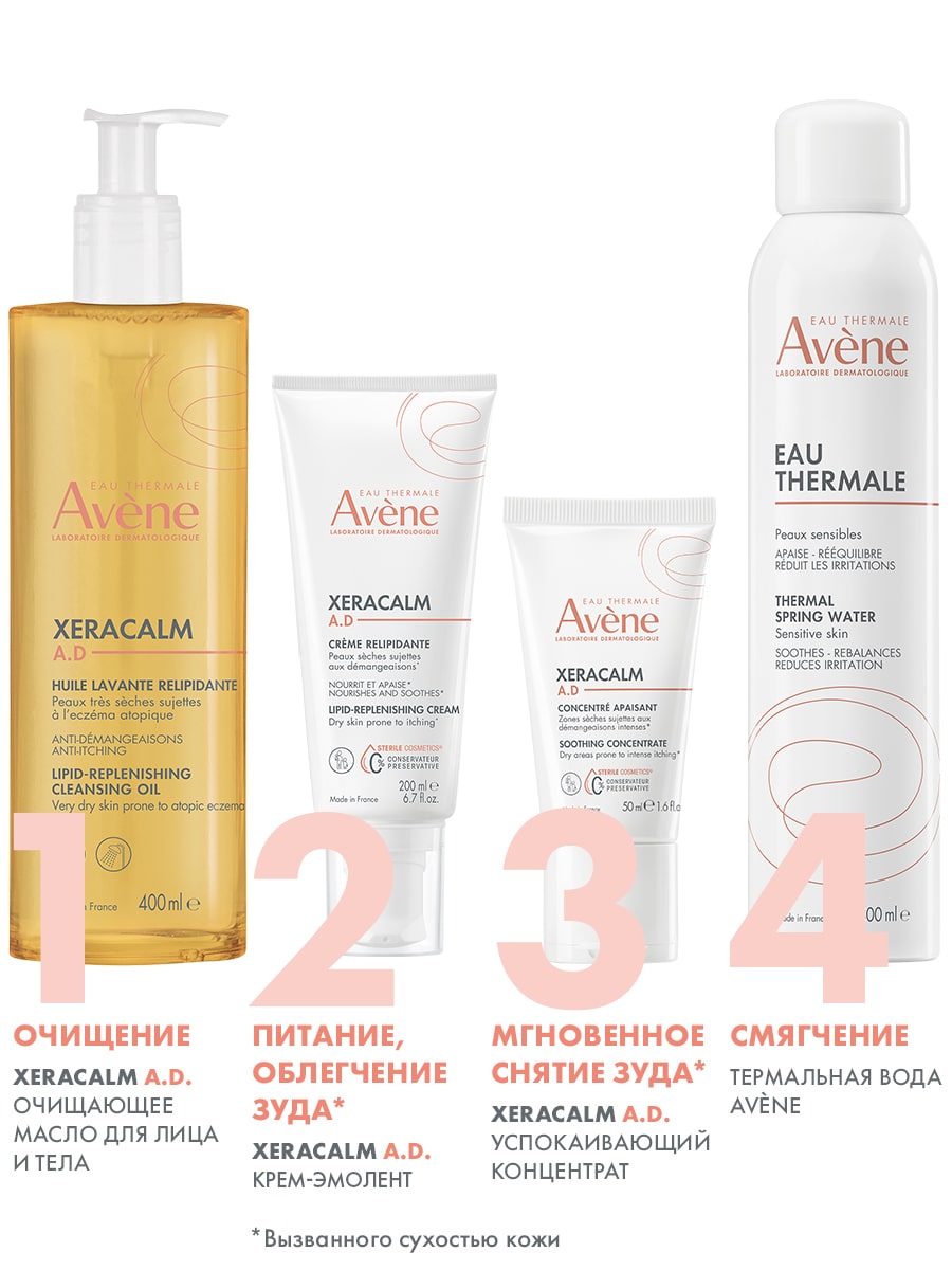 Авен Крем липидо-восполняющий Xeracalm A.D., 200 мл (Avene, XeraCalm) фото 5