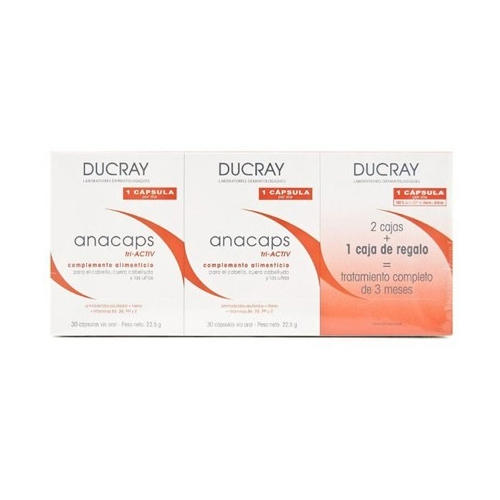 Анакапс триАктив для волос и кожи головы, 3 упаковки (Ducray, Биодобавка к пище)
