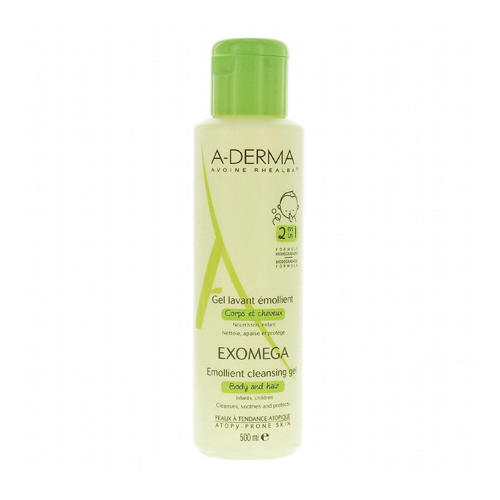 Адерма Экзомега Control Смягчающий очищающий гель 2 в 1, 500 мл (A-Derma, Exomega Control) фото 1