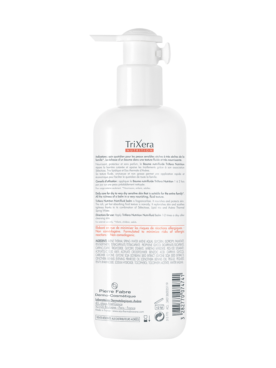 Авен Трикзера Nutrition Легкий питательный бальзам, 400 мл (Avene, TriXera+) фото 3