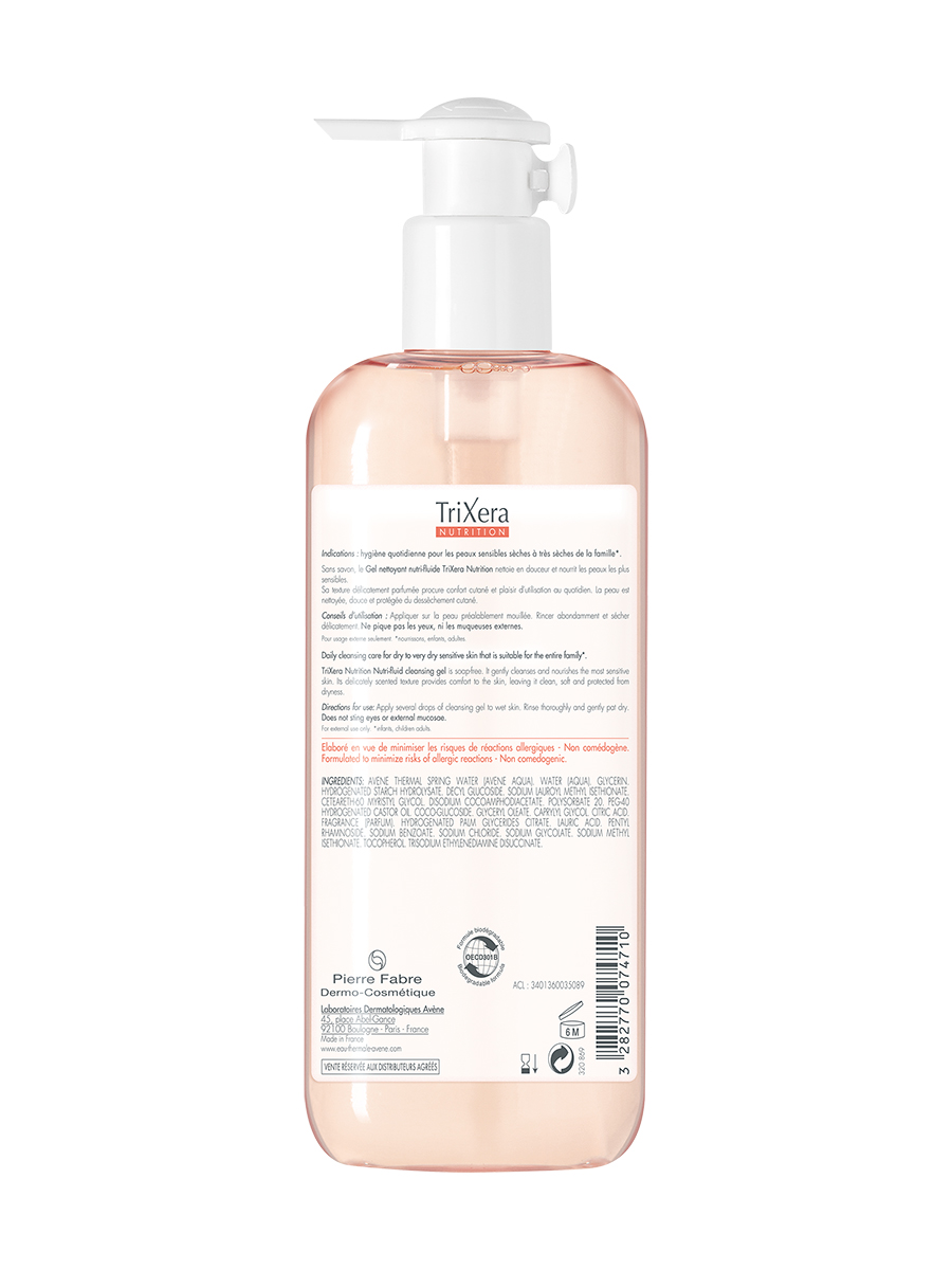 Авен Легкий питательный очищающий гель Nutrition, 400 мл (Avene, TriXera+) фото 4