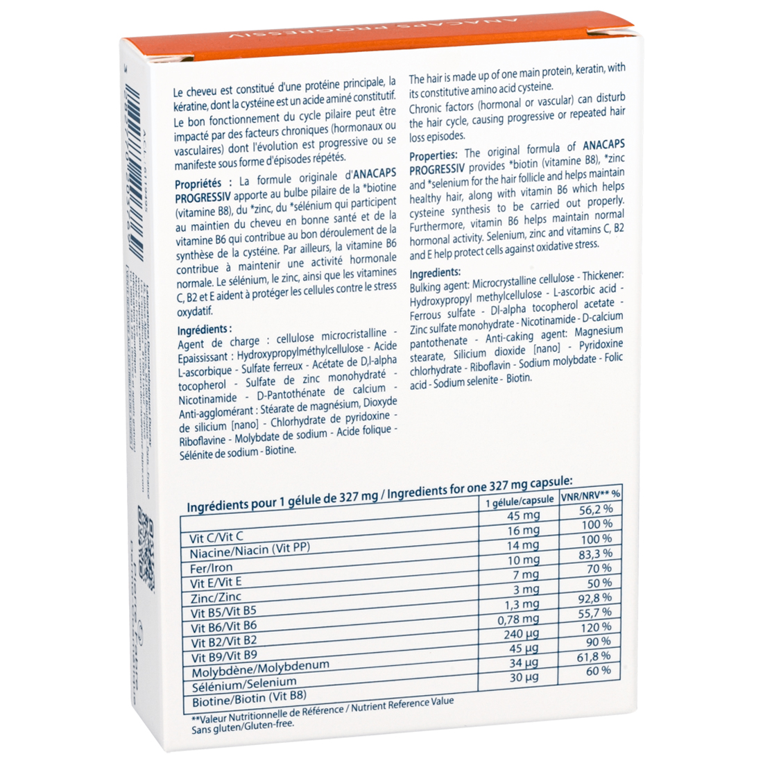 Дюкрэ Биологически активная добавка к пище для волос и кожи головы Progressiv, 30 капсул (Ducray, Anacaps) фото 4