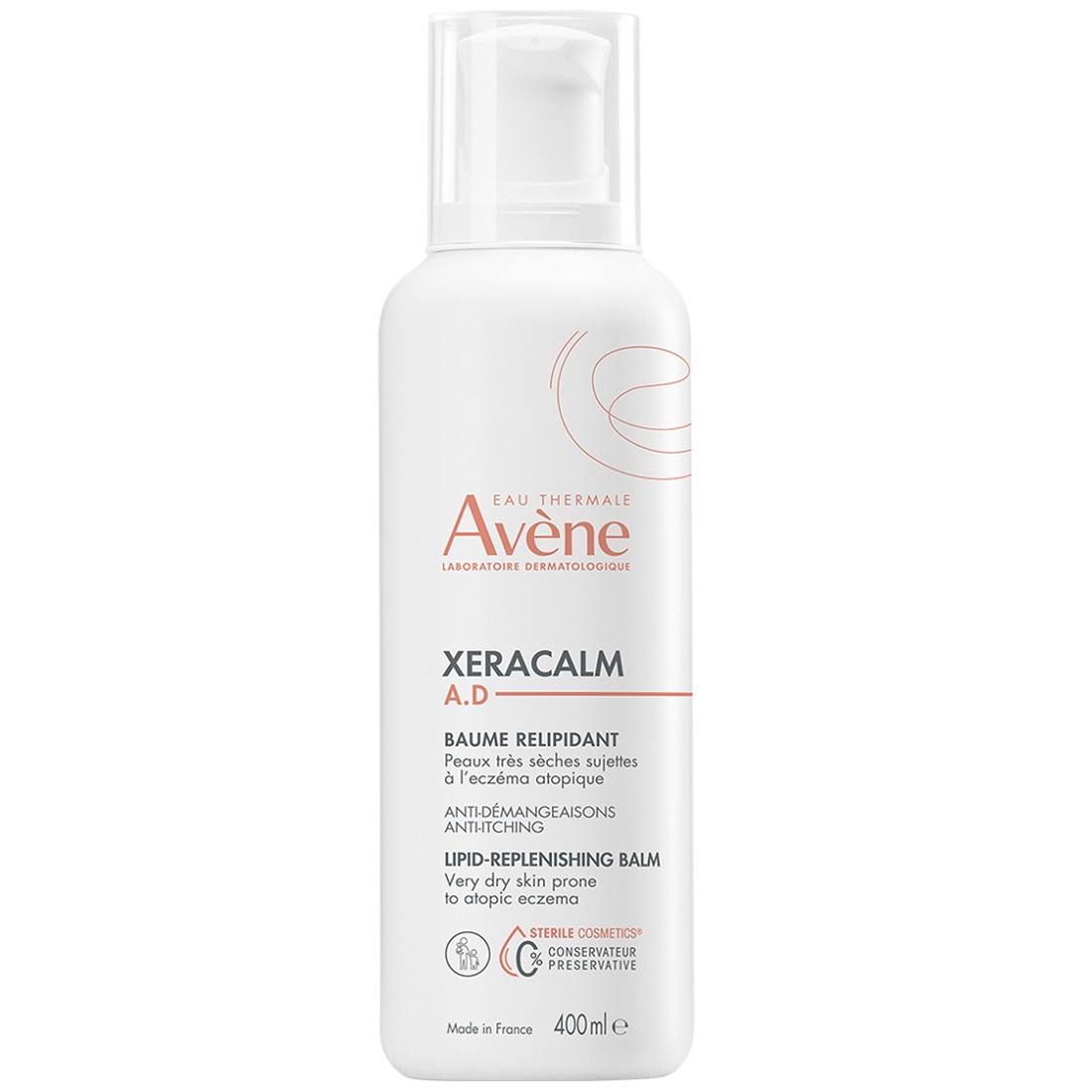 Avene Бальзам липидо-восполняющий Xeracalm A.D., 400 мл (Avene, XeraCalm) крем для тела avene липидо восполняющий крем xeracalm a d lipid replenishing cream