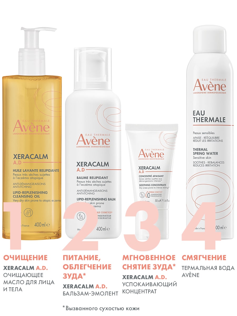 Авен Бальзам липидо-восполняющий Xeracalm A.D., 400 мл (Avene, XeraCalm) фото 6