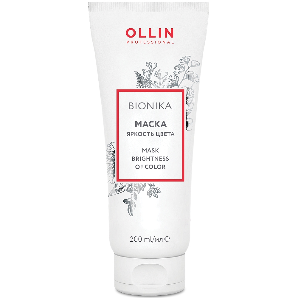 Ollin Professional Маска для окрашенных волос Яркость цвета, 200 мл (Ollin Professional, Bionika)