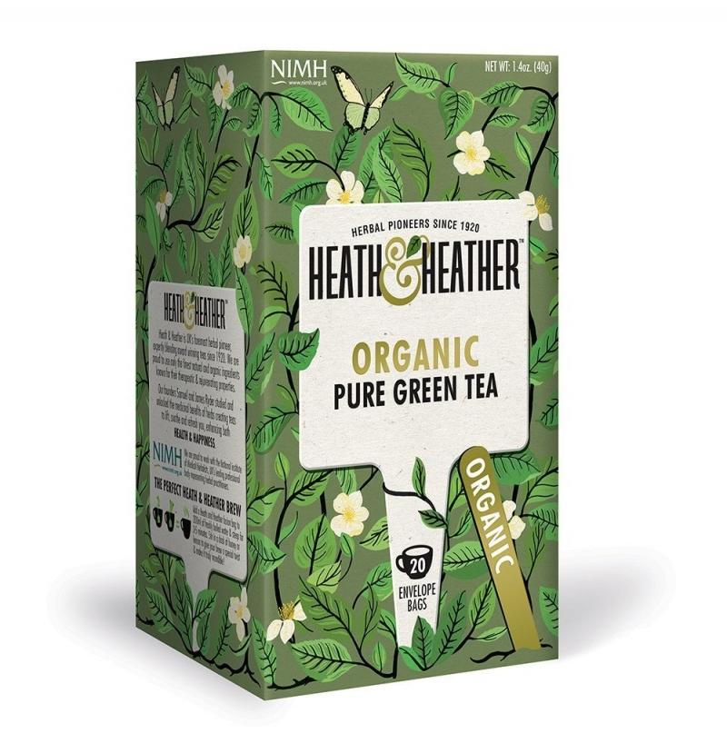 Хиз энд Хизер Чай Зеленый Органик (20 пак. в инд.упак.) (Heath & Heather, Green Tea) фото 0