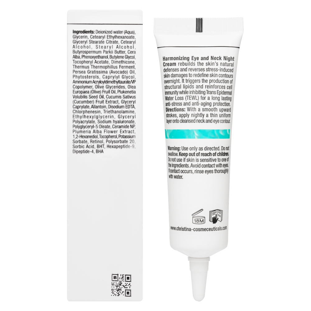 Кристина Гармонизирующий ночной крем для кожи вокруг глаз и шеи, 30 мл (Christina, Unstress) фото 2