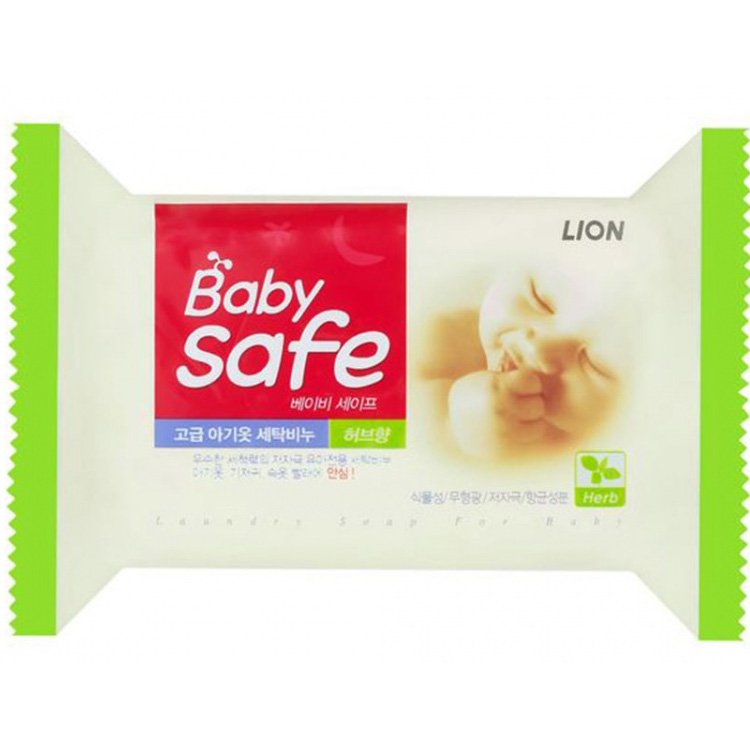 Cj Lion Мыло для стирки детских вещей Baby Safe с ароматом трав, 190 г (Cj Lion, Стирка)