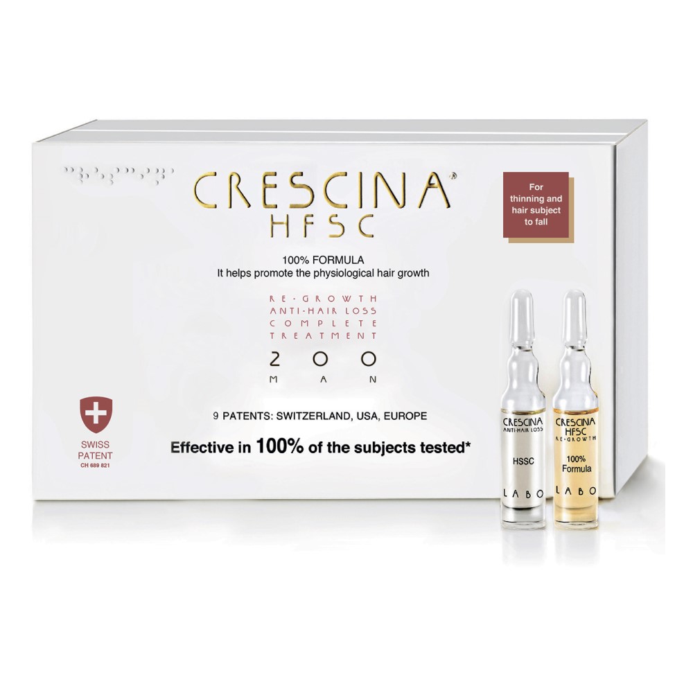 Crescina Комплекс 200 Лосьон для стимулирования роста волос для мужчин №10+ лосьон против выпадения волос №10 (Crescina, Crescina 200) 