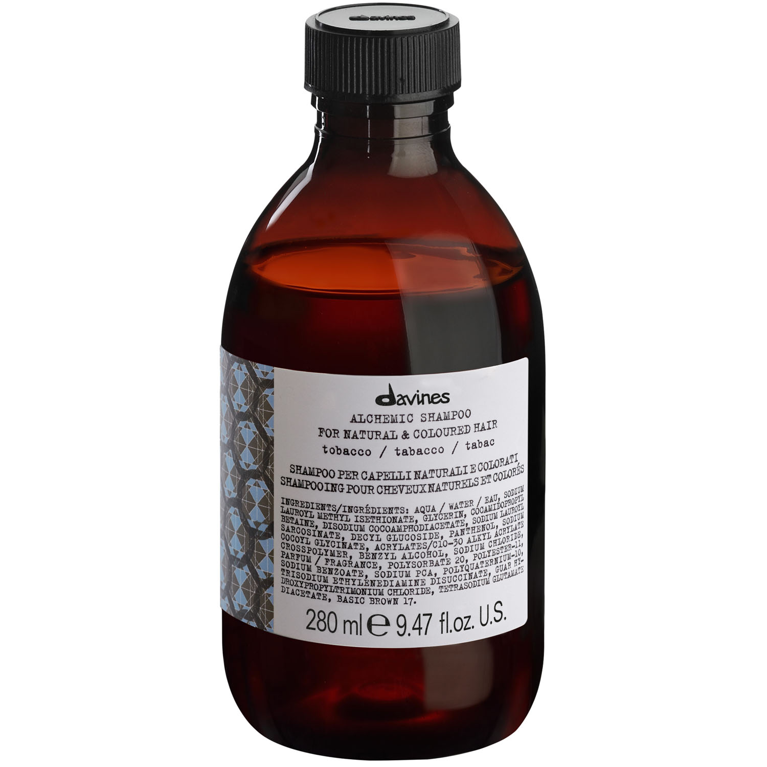 Davines Шампунь для натуральных и окрашенных волос (табак) Shampoo For Natural And Coloured Hair (tobacco), 280 мл (Davines, Alchemic)