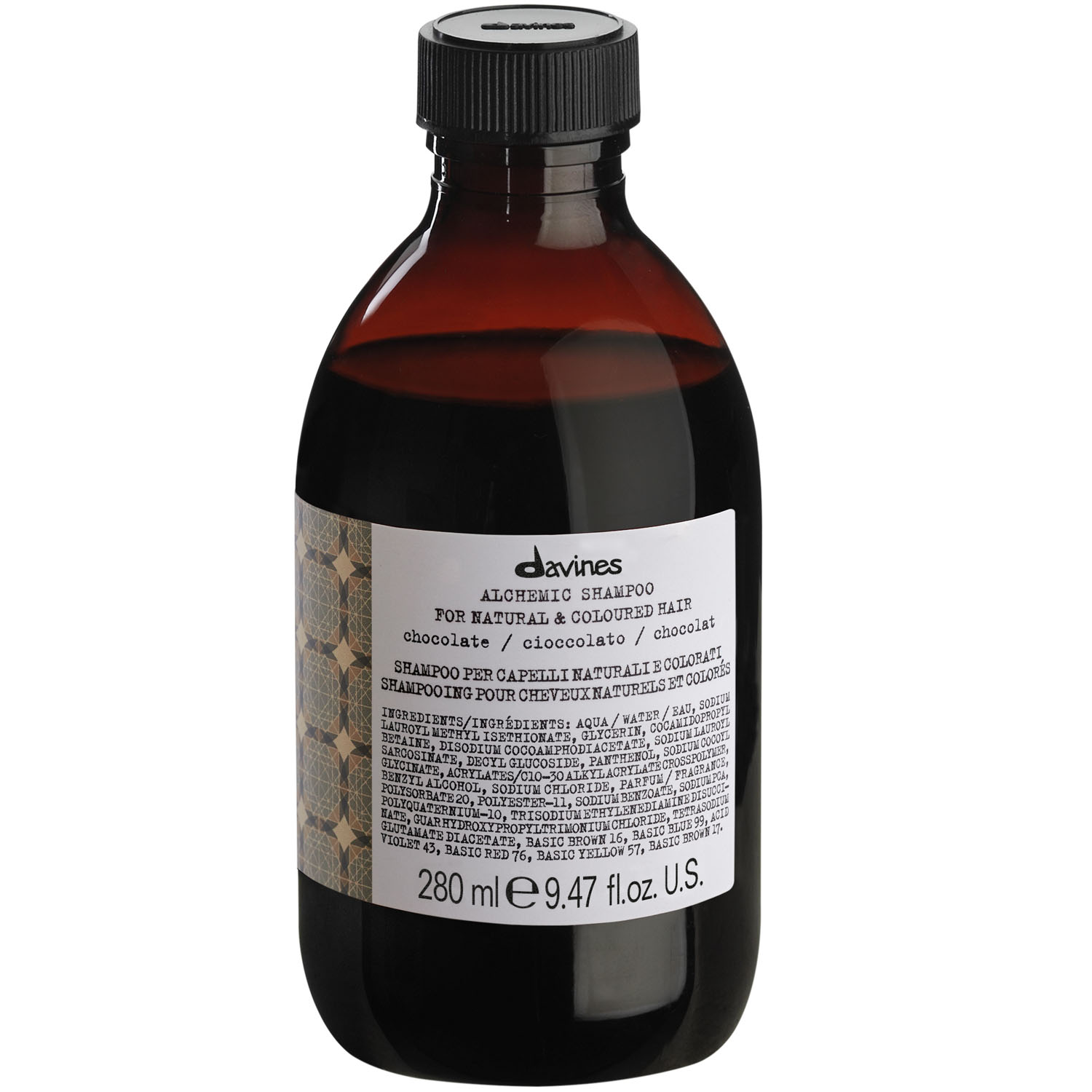 цена Davines Шампунь для натуральных и окрашенных волос, шоколад, 280 мл (Davines, Alchemic)