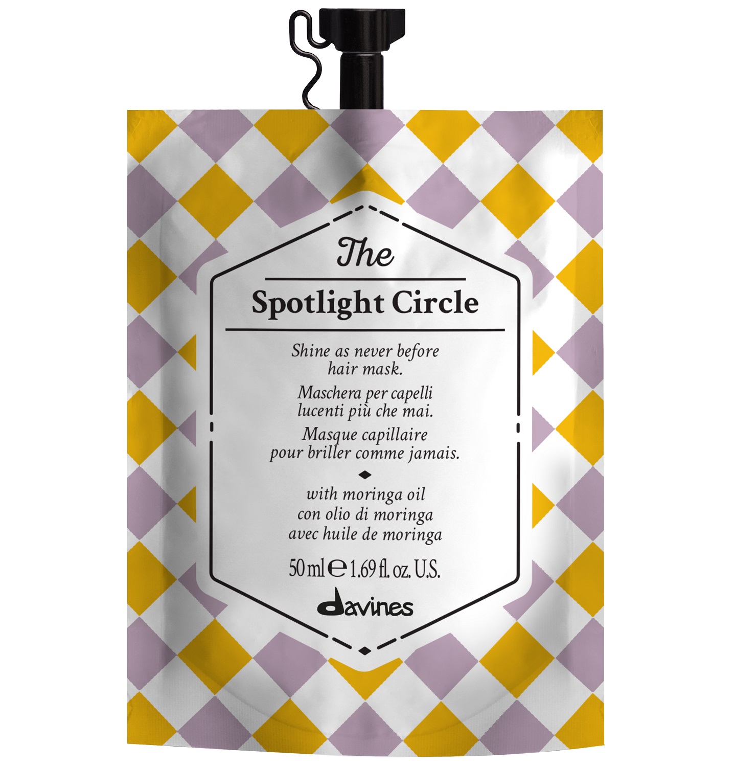 Davines Маска-суперблеск для волос The Spotlight Circle, 50 мл (Davines, The Circle Chronicles) супербыстрая многофункциональная маска для волос davines the circle chronicles the quick fix circle 3 minute hair mask 50 мл