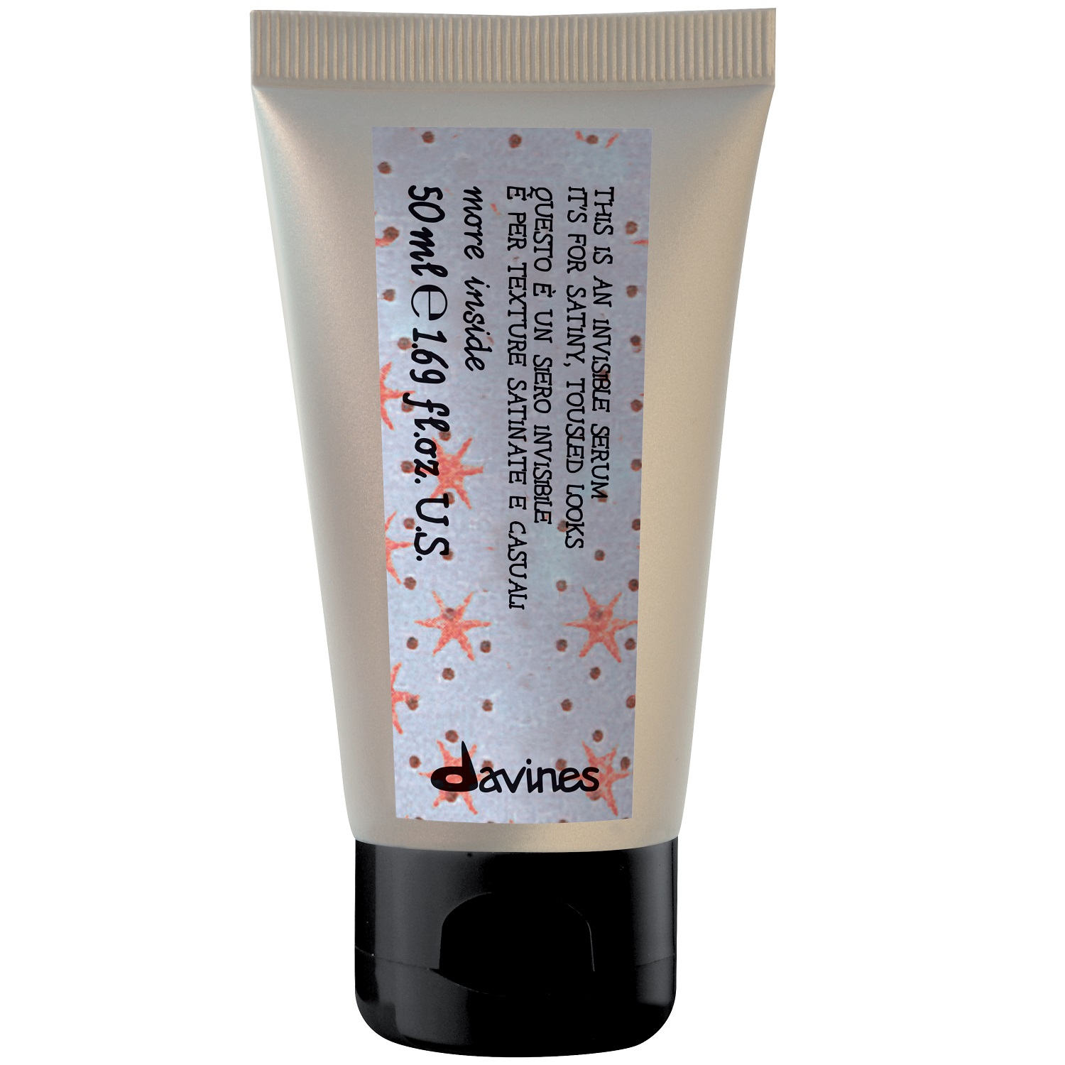 Давинес Невидимая сыворотка для небрежного стайлинга с сатиновым блеском More Inside Invisible Serum, 50 мл (Davines, More Inside) фото 1