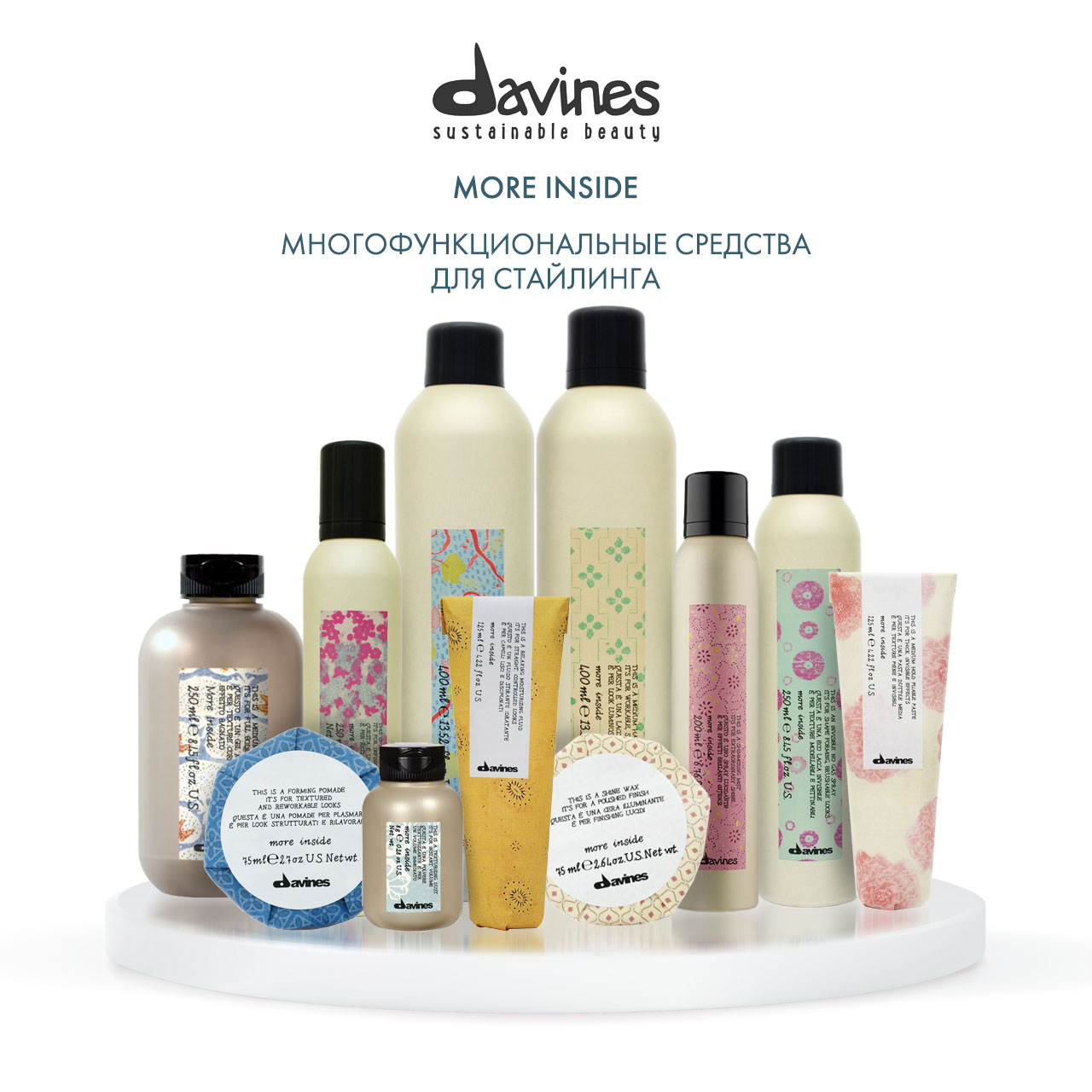 Давинес Воск блеск для глянцевого финиша, 75 мл (Davines, More Inside) фото 6