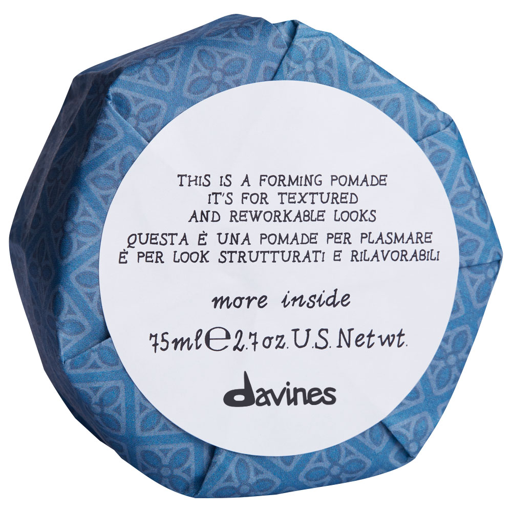 Davines Моделирующая помада для текстурных и пластичных образов More Inside, 75 мл (Davines, More Inside) эластик гель для матовых подвижных текстур davines more inside medium hold finishing gum 75 мл