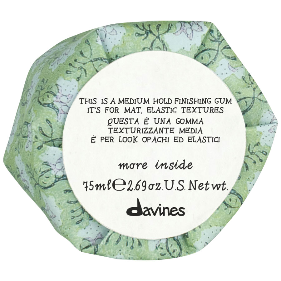 Davines Гель для укладки матовых подвижных текстур More Inside Medium Hold Finishing Gum, 75 мл (Davines, More Inside)