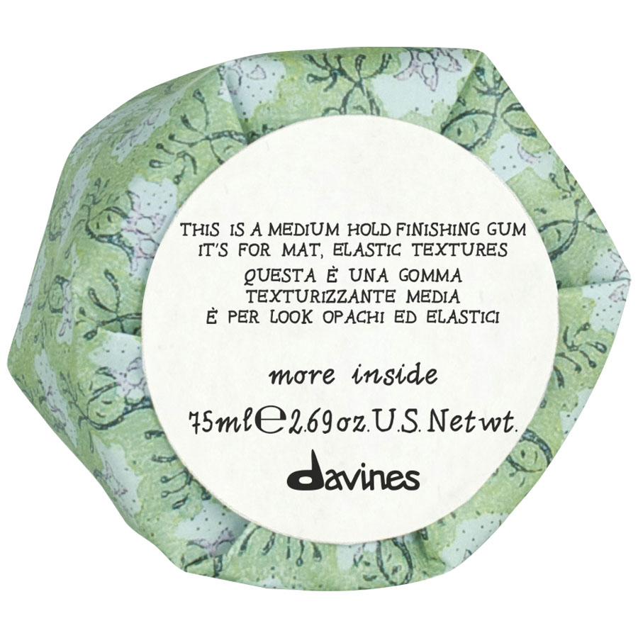 сухой воск для текстурных матовых акцентов davines more inside strong dry wax 75 мл Davines Гель для укладки матовых подвижных текстур More Inside Medium Hold Finishing Gum, 75 мл (Davines, More Inside)