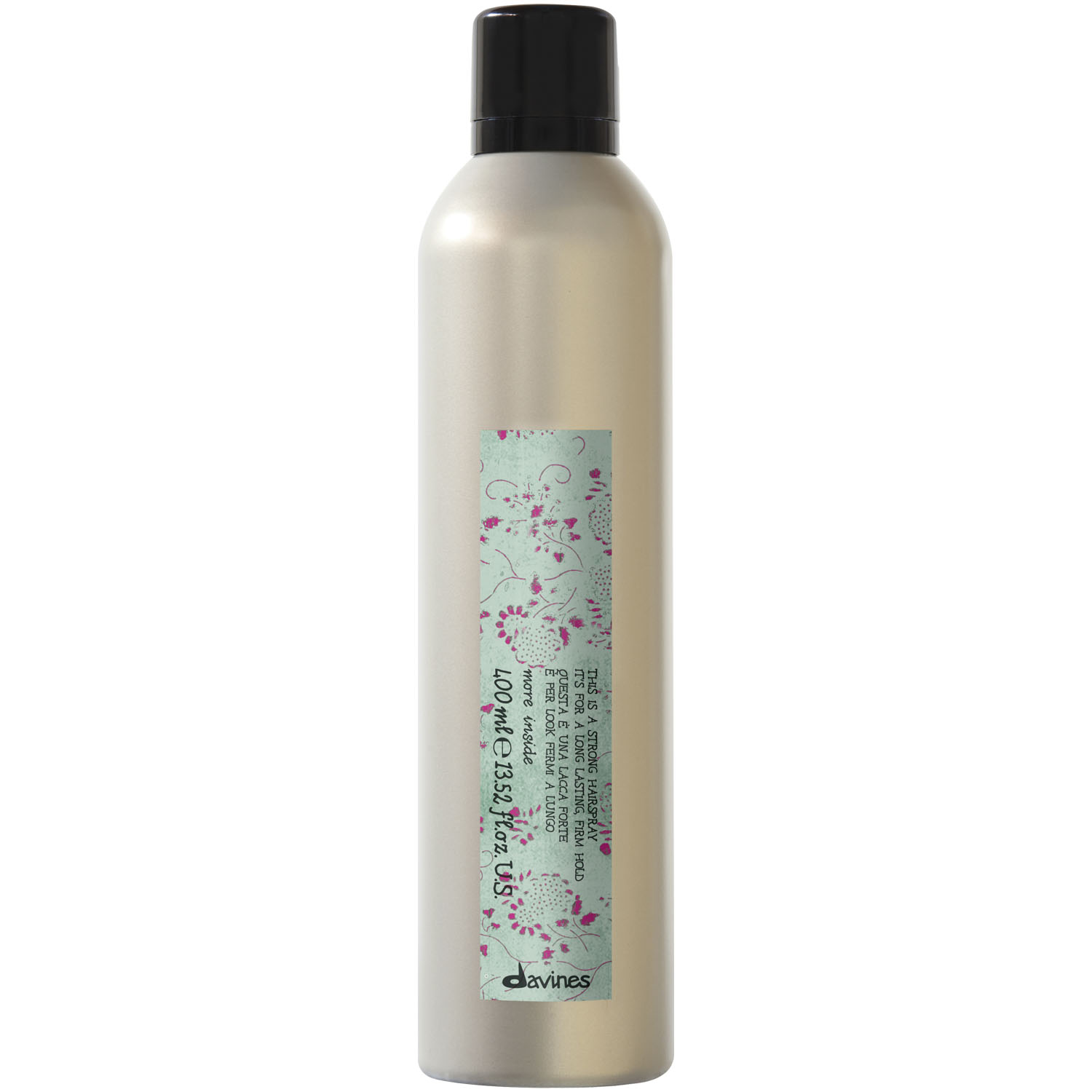 davines лак more inside medium hold hair spray средней фиксации для эластичного глянцевого стайлинга 400 мл Davines Лак сильной фиксации для длительной стойкой укладки More Inside Strong Hold Hair-Spray, 400 мл (Davines, More Inside)