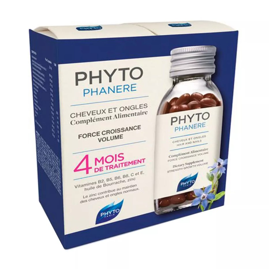 Phyto Пищевая добавка для укрепления волос и ногтей Фитофанер, 120 капсул х 2 (Phyto, Пищевая добавка)